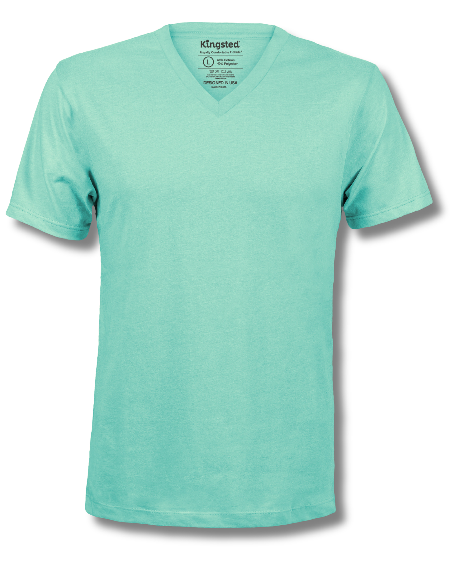 Short Sleeve V-Neck T-Shirts (Mint Green)