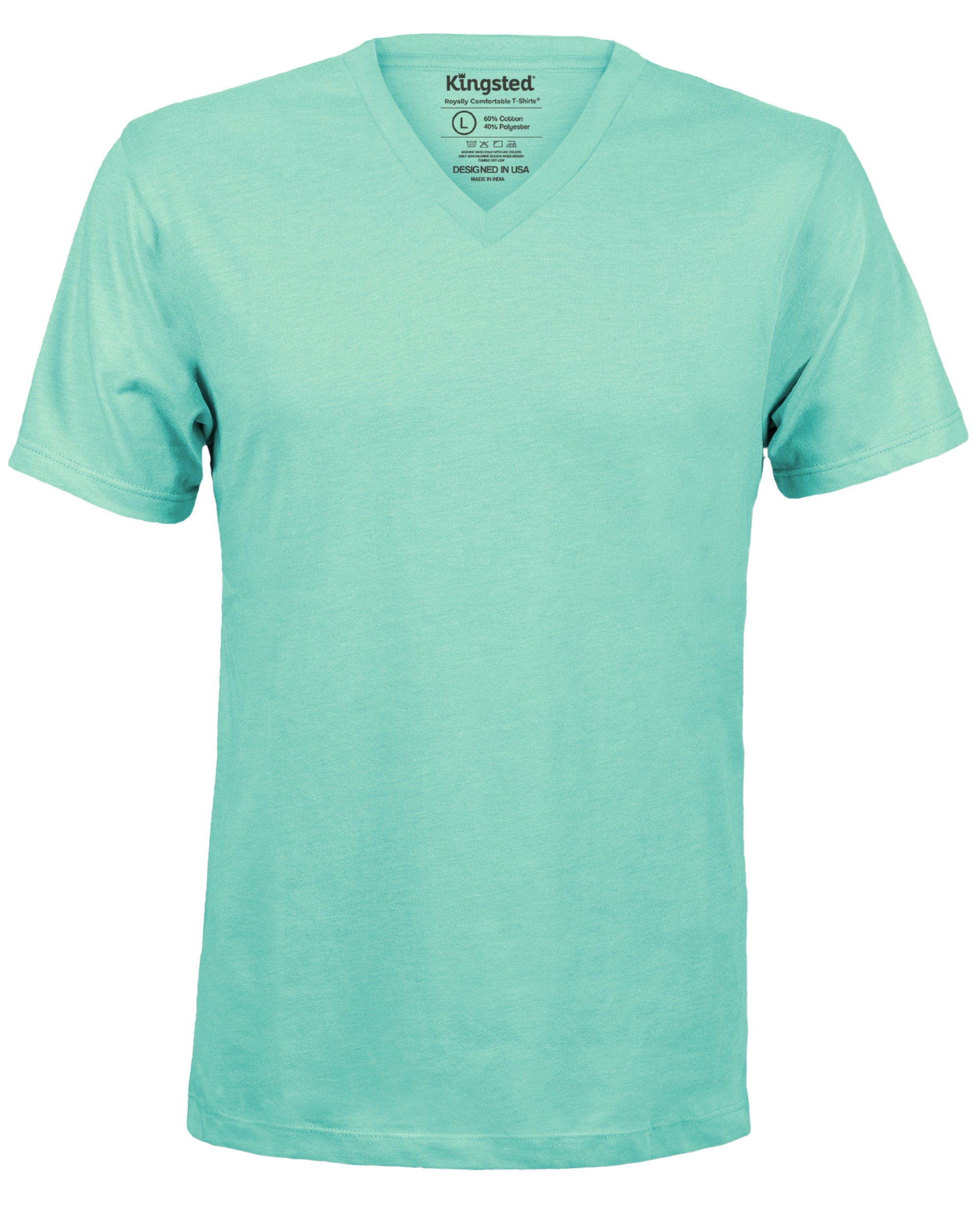 Mint Green Short Sleeve V-Neck T-Shirts – Kingsted