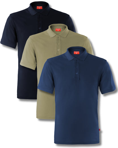 Classic Pique Polo Shirts for Men Multipack (Classic Pack)