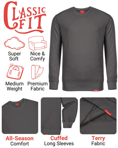 Lightweight Terry Sweatshirt (Charcoal) - Kingsted