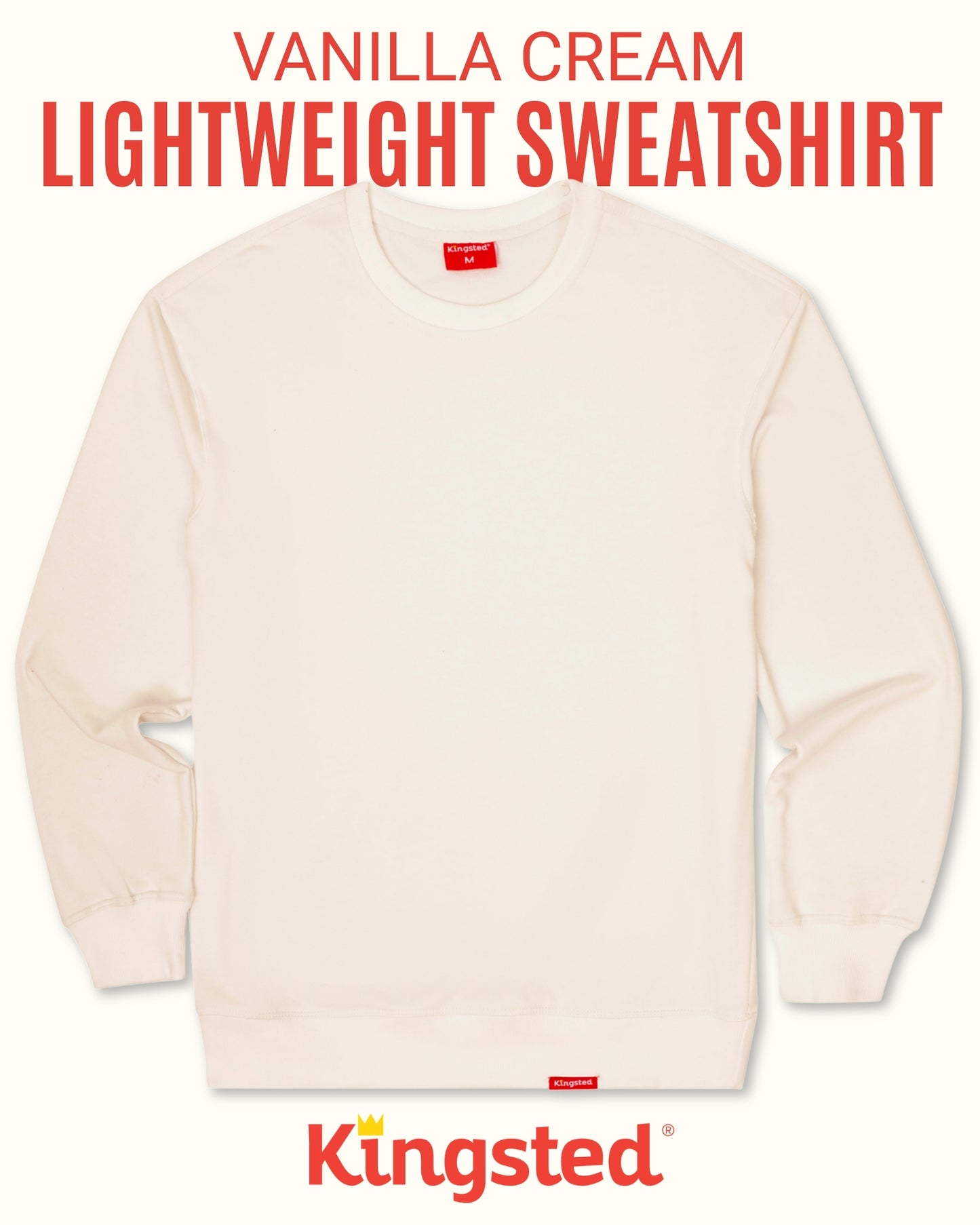 Lightweight Terry Sweatshirt (Cream)