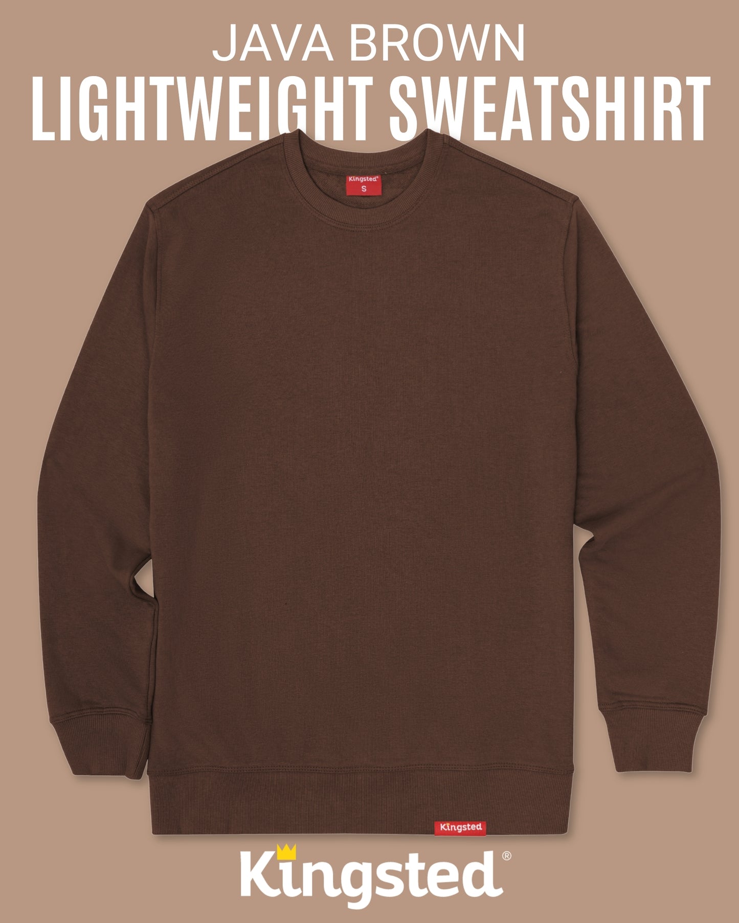 Lightweight Terry Sweatshirt (Brown)