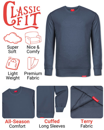Lightweight Terry Sweatshirt (Navy Blue)