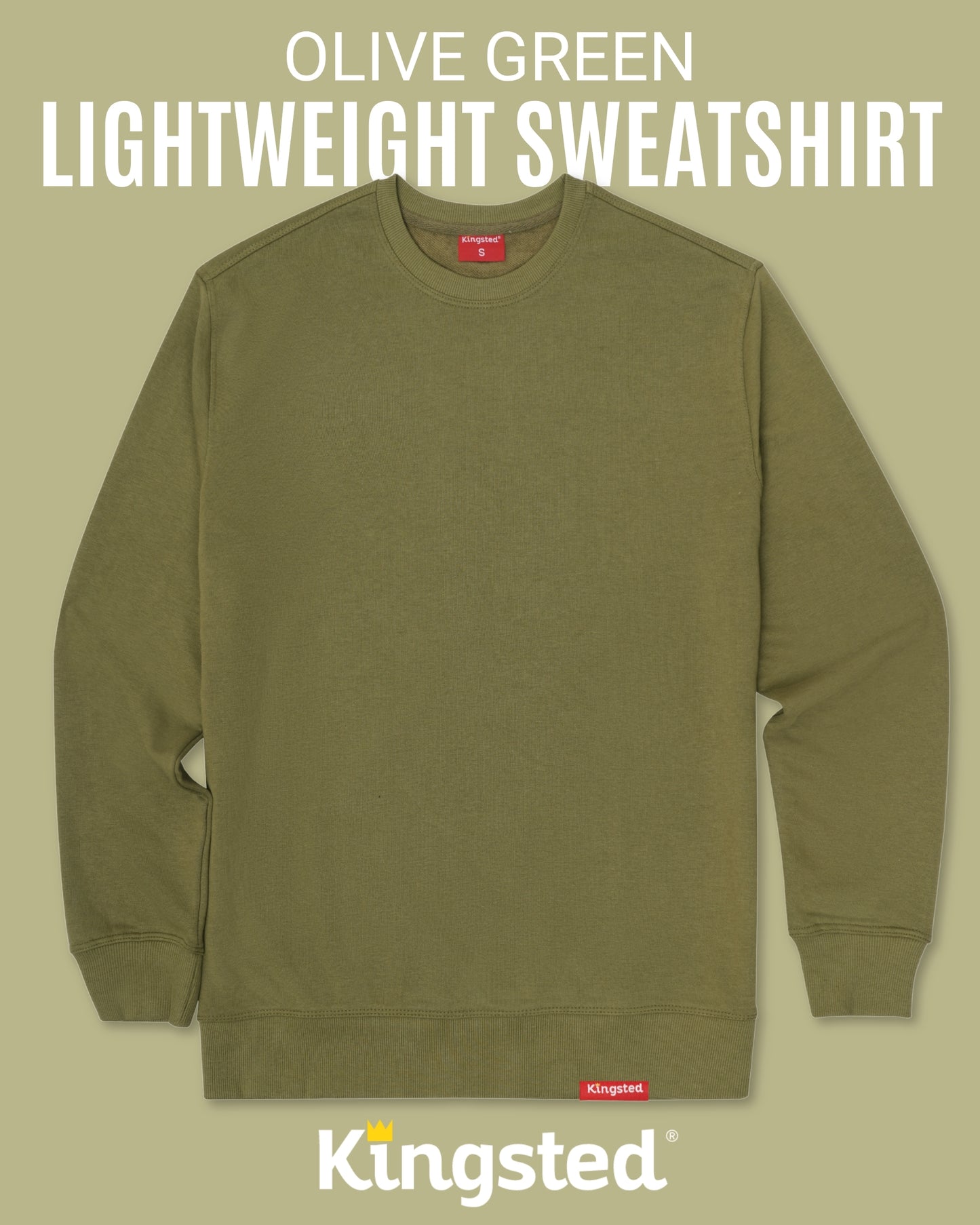 Lightweight Terry Sweatshirt (Olive Green)