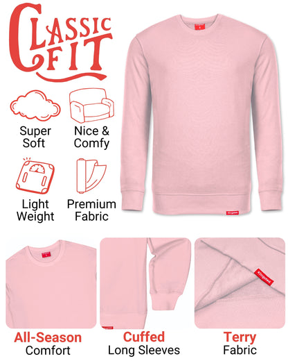 Lightweight Terry Sweatshirt (Pink)