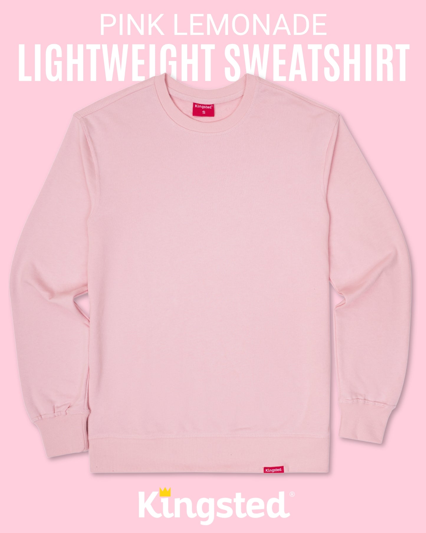 Lightweight Terry Sweatshirt (Pink)
