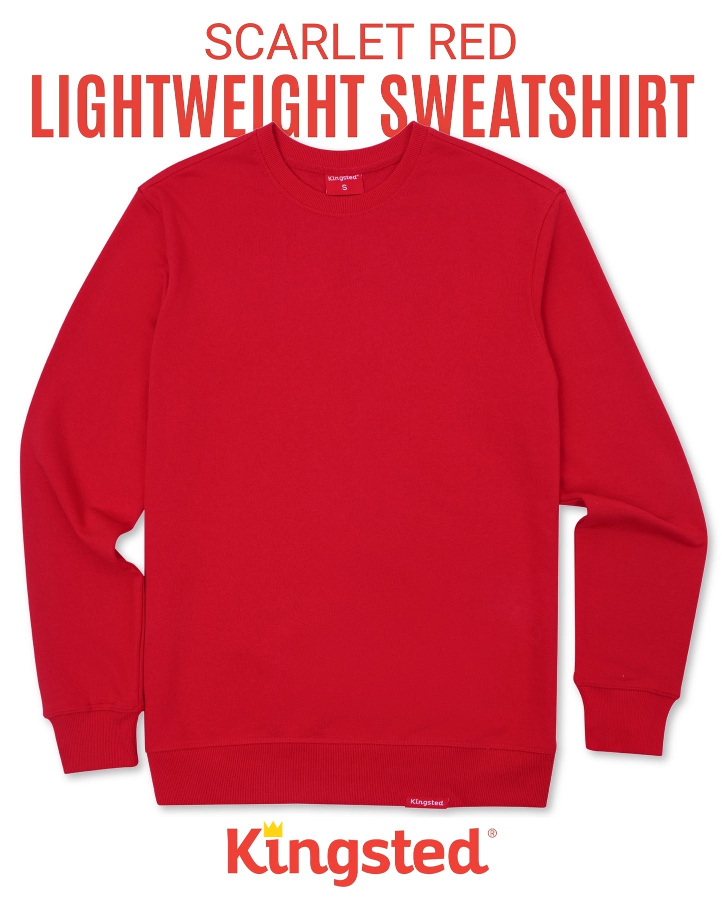 Lightweight Terry Sweatshirt (Red)