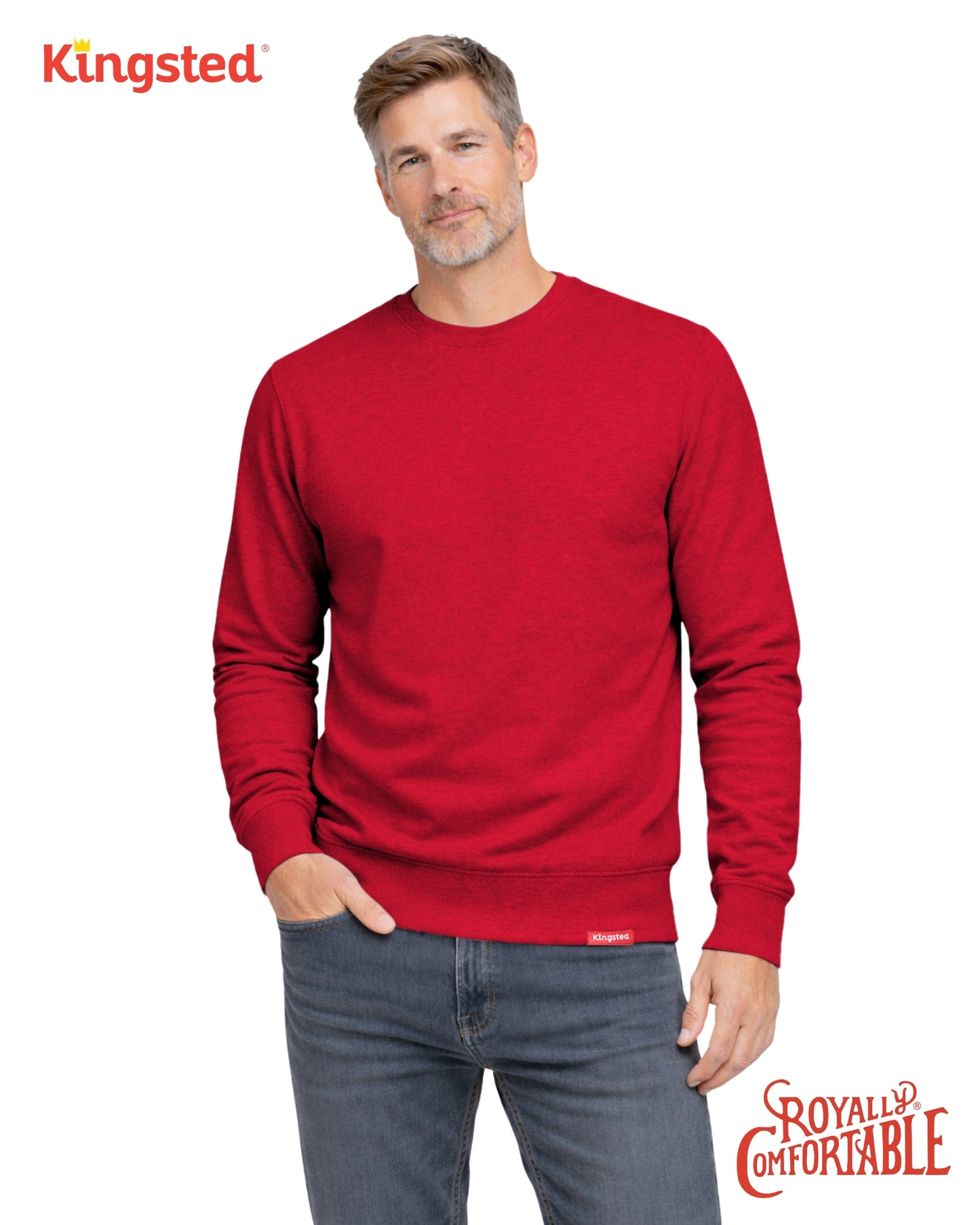 Lightweight Terry Sweatshirt (Red)
