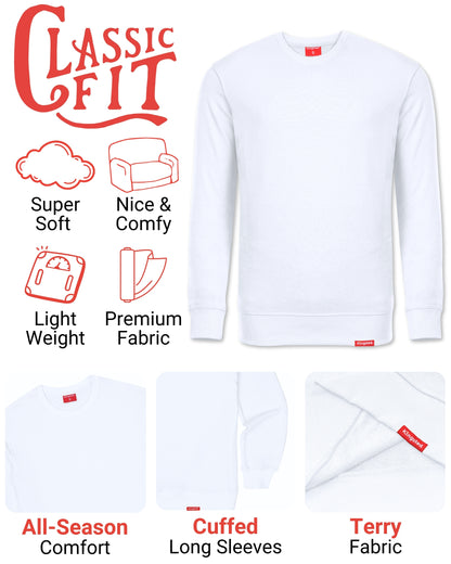 Lightweight Terry Sweatshirt (White)