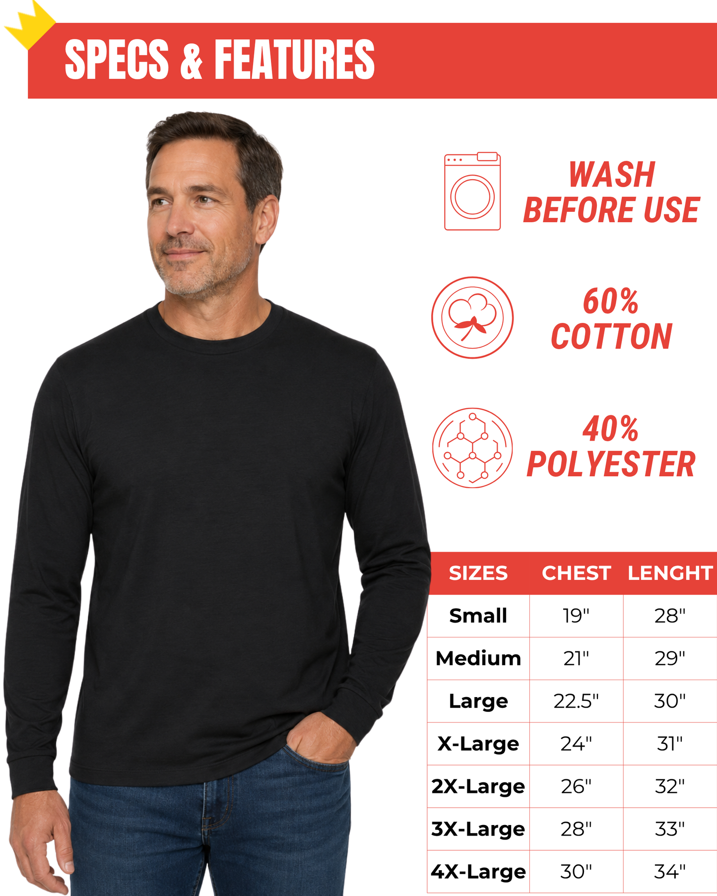 Long Sleeve Crewneck T-Shirt (Olive Green)