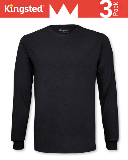 Long Sleeve Crewneck T-Shirts Multipack (Classic 3 Pack)