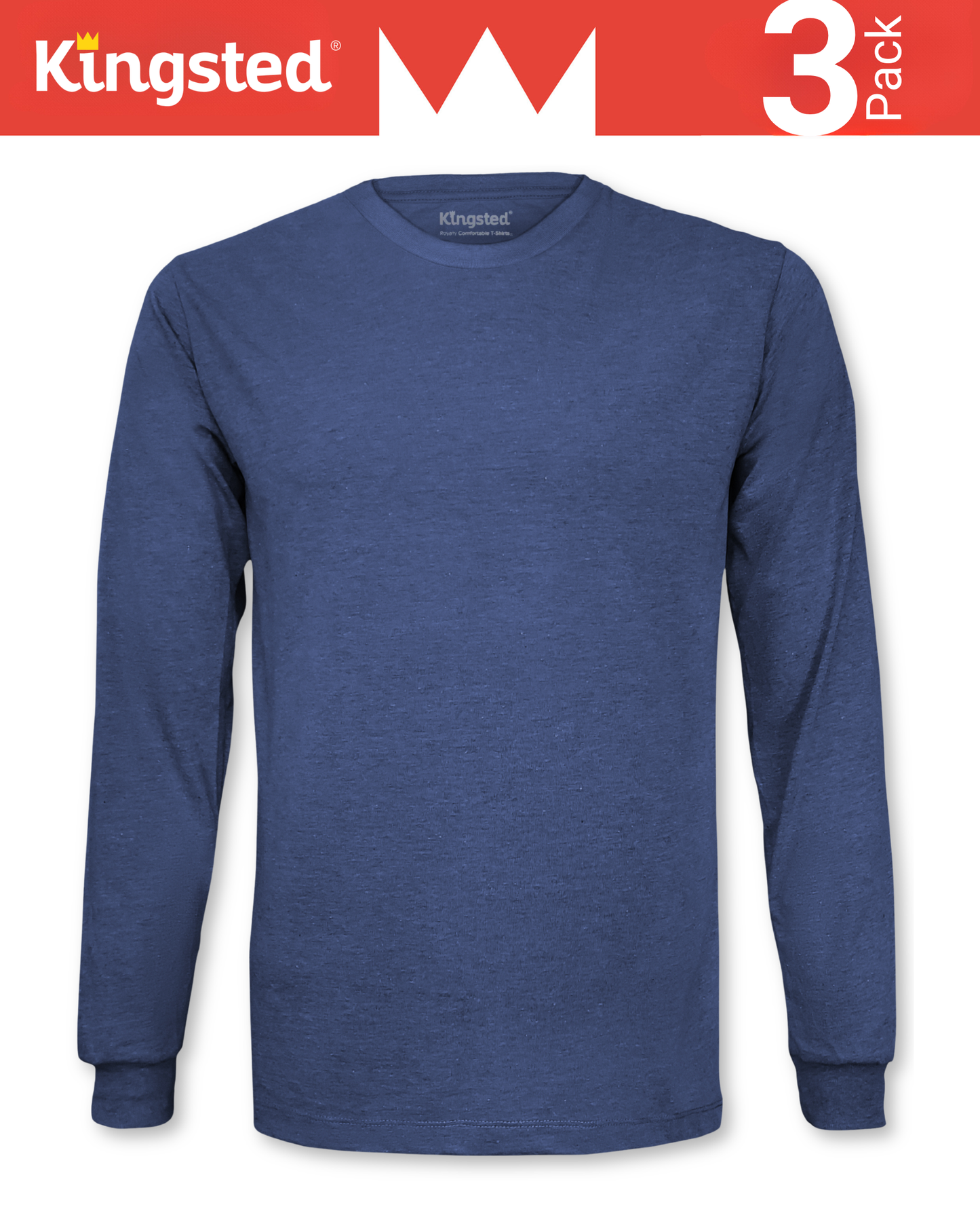 Long Sleeve Crewneck T-Shirts Multipack (Classic 3 Pack)