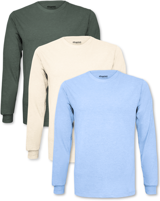 Long Sleeve Crewneck T-Shirts Multipack (Earth 3 Pack)