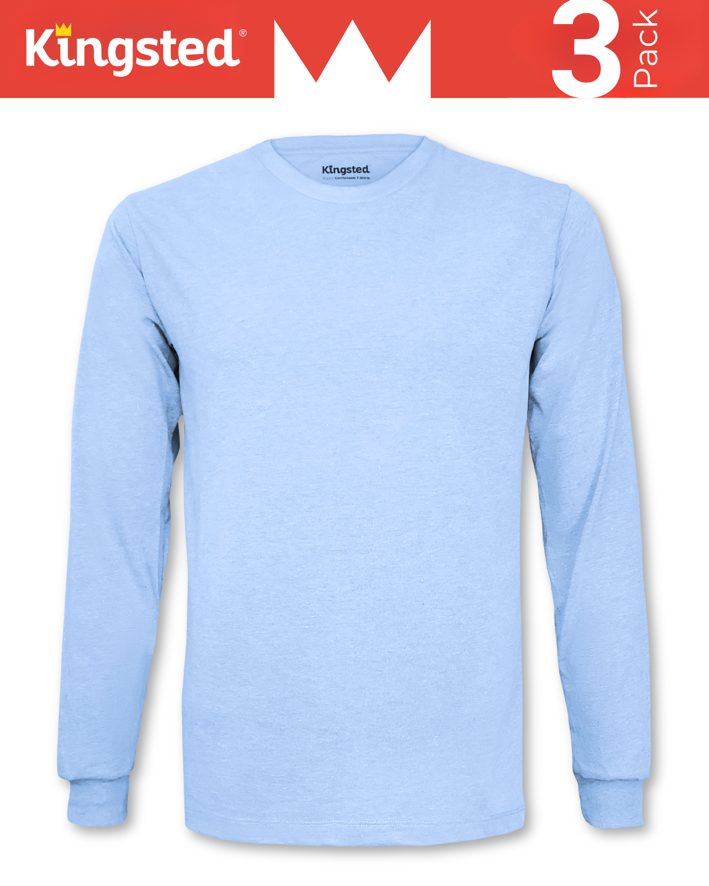 Long Sleeve Crewneck T-Shirts Multipack (Earth 3 Pack)
