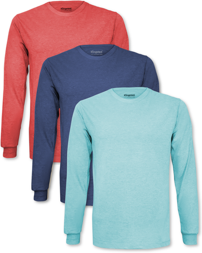Long Sleeve Crewneck T-Shirts Multipack (Favorites 3 Pack)