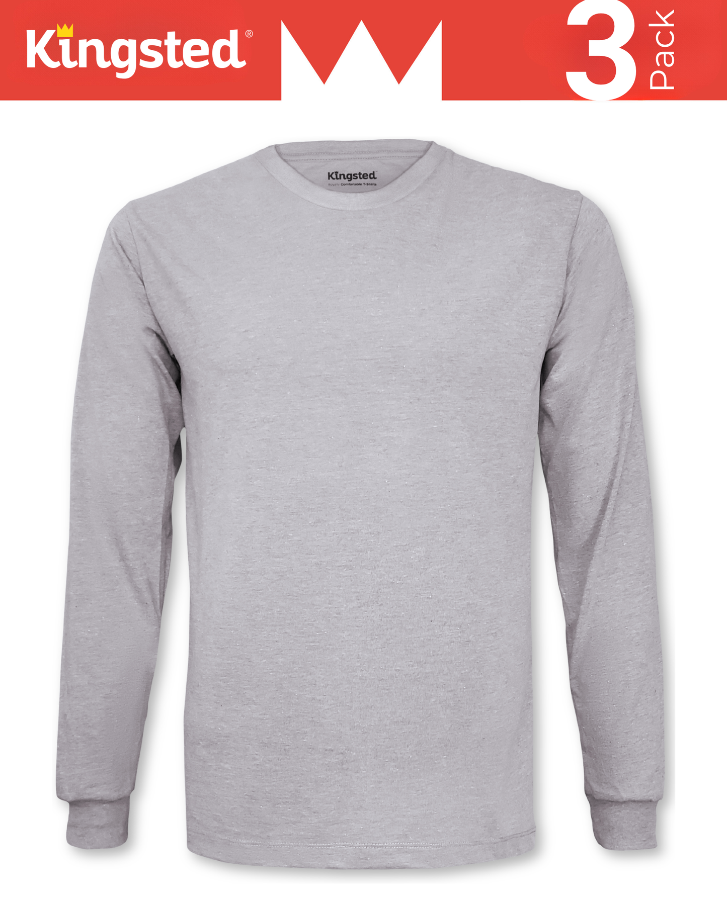 Long Sleeve Crewneck T-Shirts Multipack (Monochrome 3 Pack)
