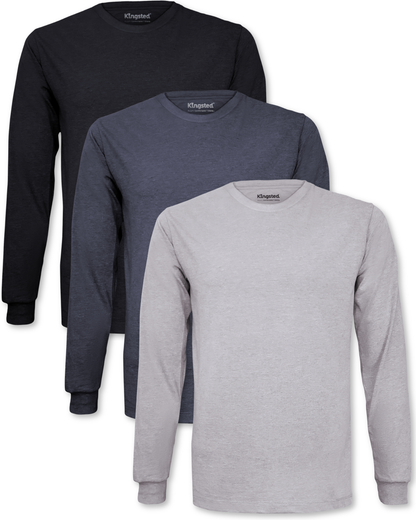 Long Sleeve Crewneck T-Shirts Multipack (Monochrome 3 Pack)