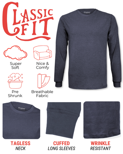Long Sleeve Crewneck T-Shirt (Charcoal)