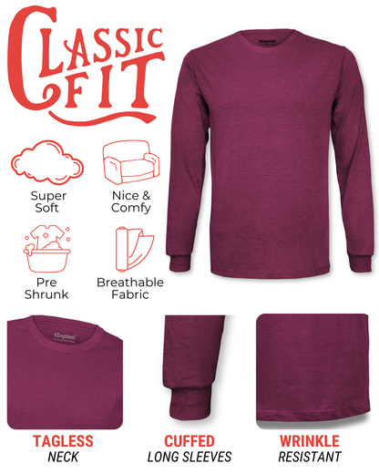 Long Sleeve Crewneck T-Shirt (Cranberry)