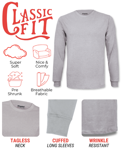 Long Sleeve Crewneck T-Shirt (Grey)