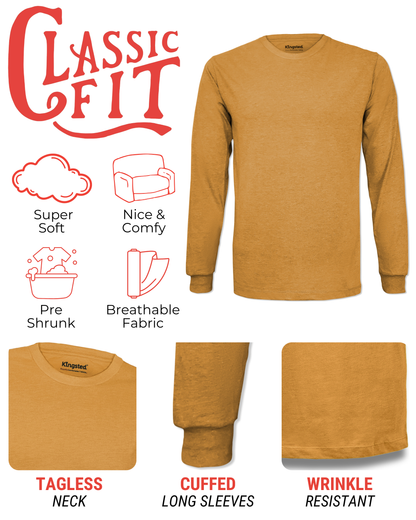Long Sleeve Crewneck T-Shirt (Mustard)