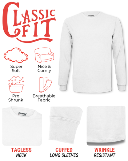 Long Sleeve Crewneck T-Shirt (White)