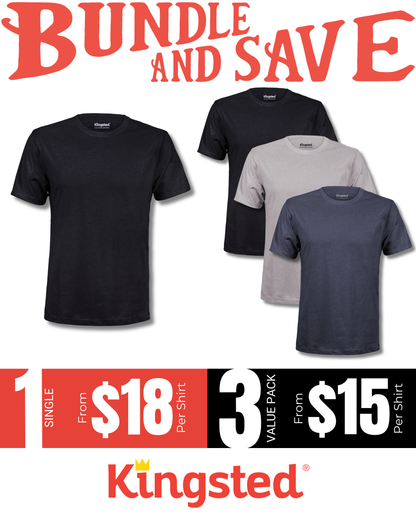 Short Sleeve Crewneck T-Shirts Multipack (Monochrome Pack)