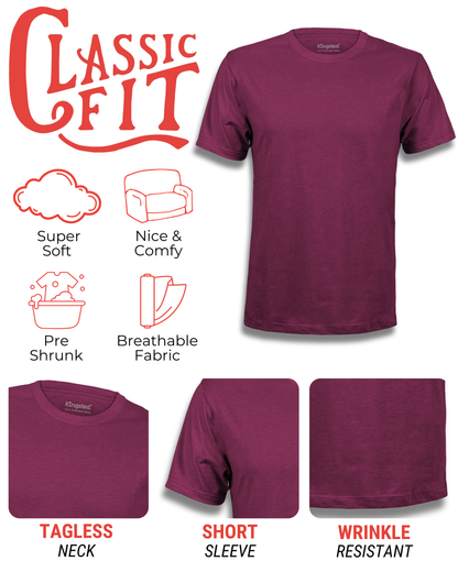 Short Sleeve Crewneck T-Shirts (Cranberry)