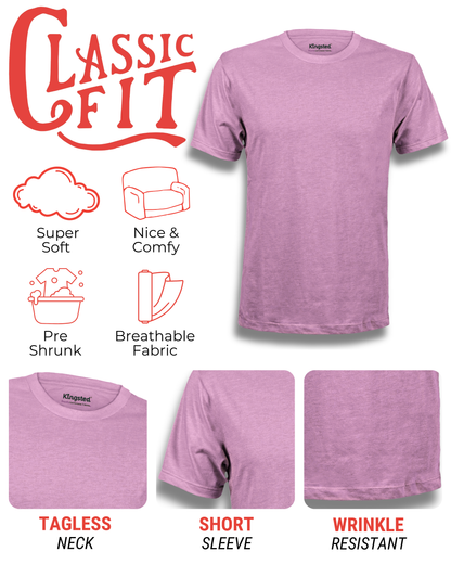 Short Sleeve Crewneck T-Shirts (Purple)