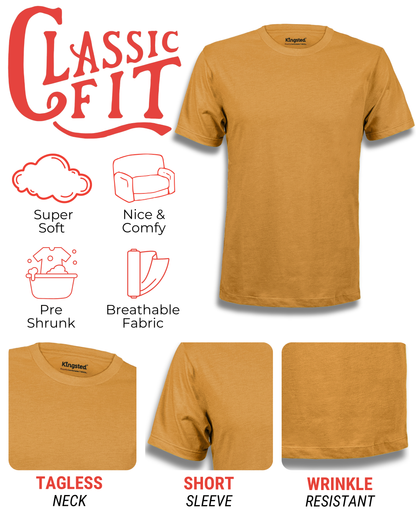 Short Sleeve Crewneck T-Shirts (Mustard)