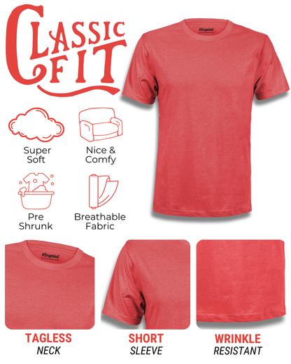 Short Sleeve Crewneck T-Shirts (Red)