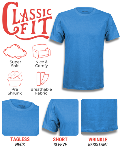 Short Sleeve Crewneck T-Shirts (Royal Blue)