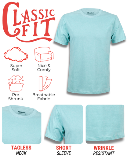 Short Sleeve Crewneck T-Shirts (Turquoise)