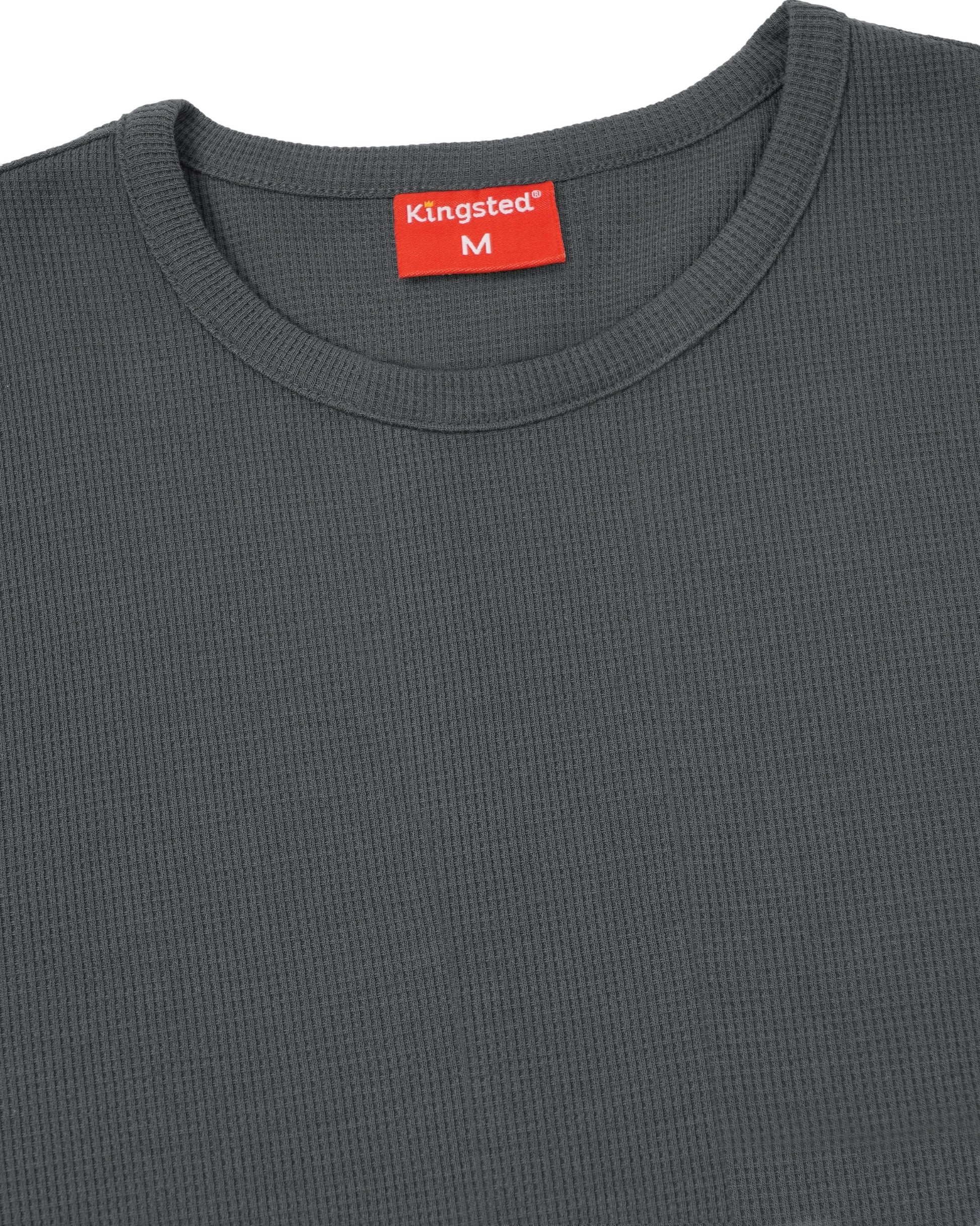 Long Sleeve Thermal Waffle Knit Shirts Multipack (Monochrome 3-Pack) - Kingsted