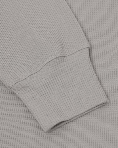 Long Sleeve Thermal Waffle Knit Shirts (Grey) - Kingsted