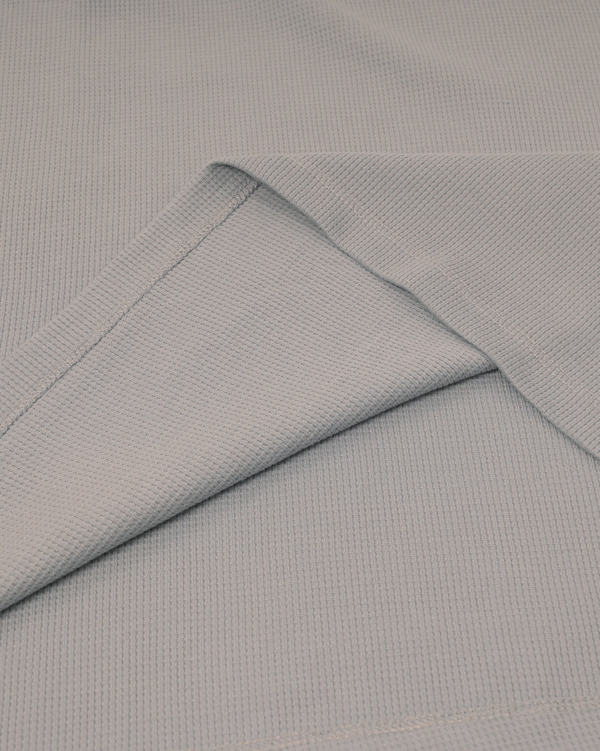 Long Sleeve Thermal Waffle Knit Shirts (Grey) - Kingsted