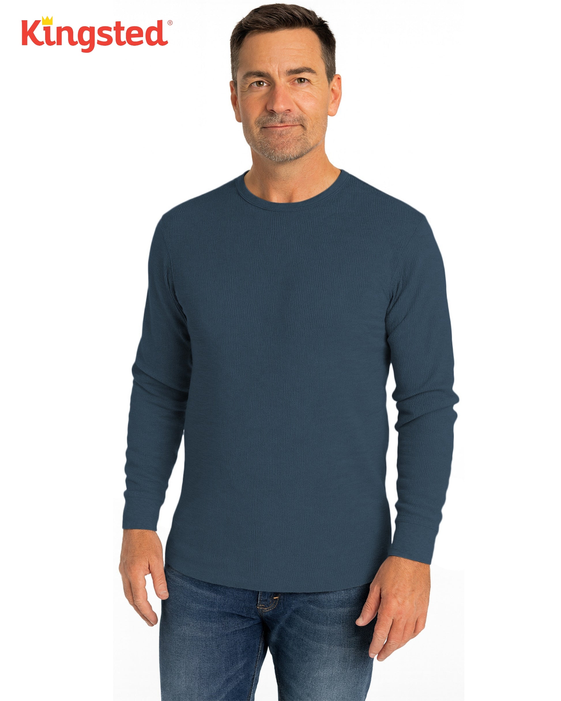 Long Sleeve Thermal Waffle Knit Shirts Multipack (Classic 3-Pack) - Kingsted