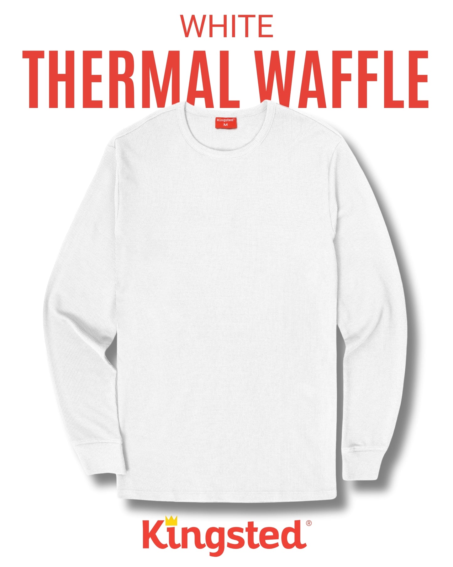 Long Sleeve Thermal Waffle Knit Shirts Multipack (Everyday 3-Pack) - Kingsted