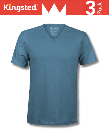 Short Sleeve V-Neck T-Shirts Multipack (Royal 3 Pack)
