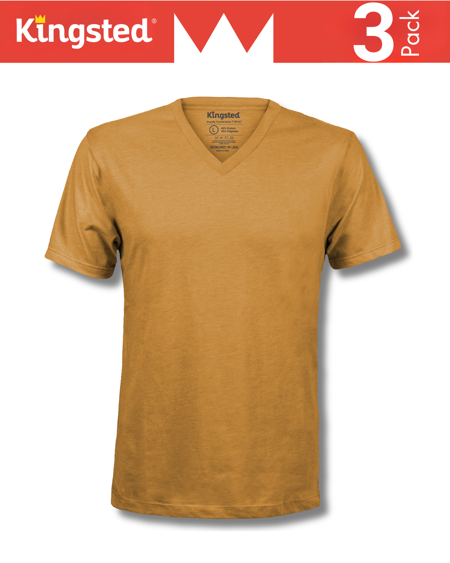 Short Sleeve V-Neck T-Shirts Multipack (Royal 3 Pack)