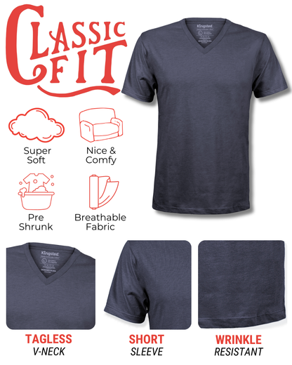 Short Sleeve V-Neck T-Shirts (Charcoal)