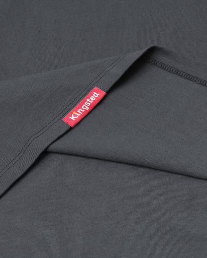 Long Sleeve Pocket T-Shirts (Charcoal) - Kingsted