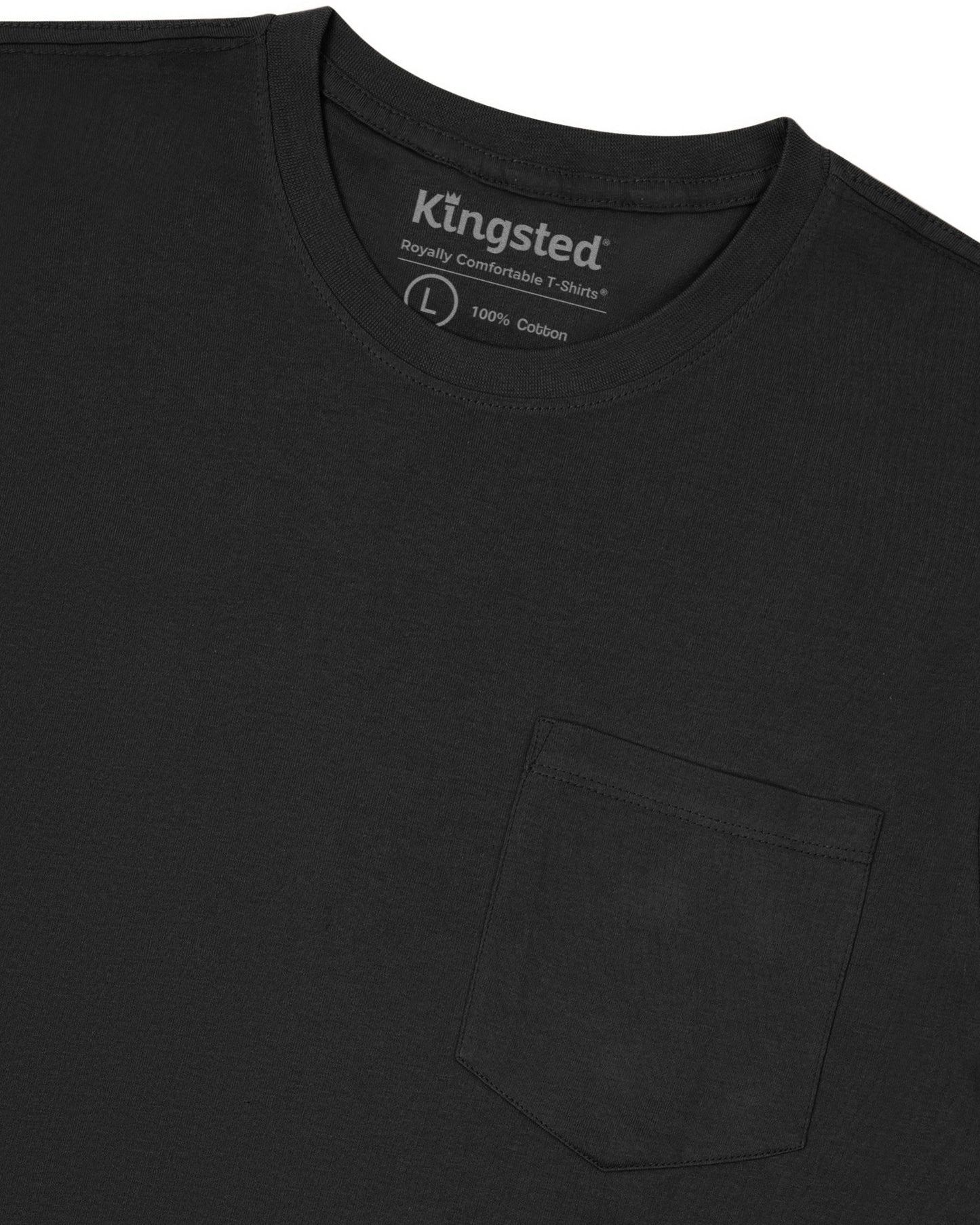 Long Sleeve Pocket T-Shirts Multipack (Black 3-Pack) - Kingsted