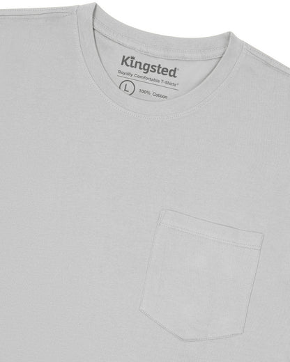 Long Sleeve Pocket T-Shirts (Grey) - Kingsted