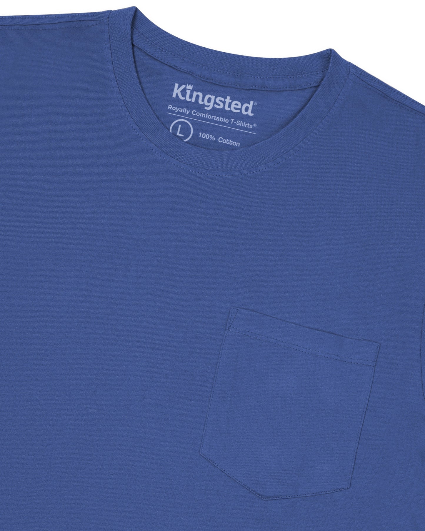 Long Sleeve Pocket T-Shirts (Royal Blue) - Kingsted
