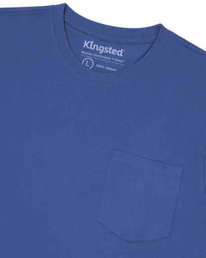 Long Sleeve Pocket T-Shirts (Royal Blue) - Kingsted