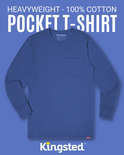 Long Sleeve Pocket T-Shirts Multipack (Everyday 3-Pack) - Kingsted