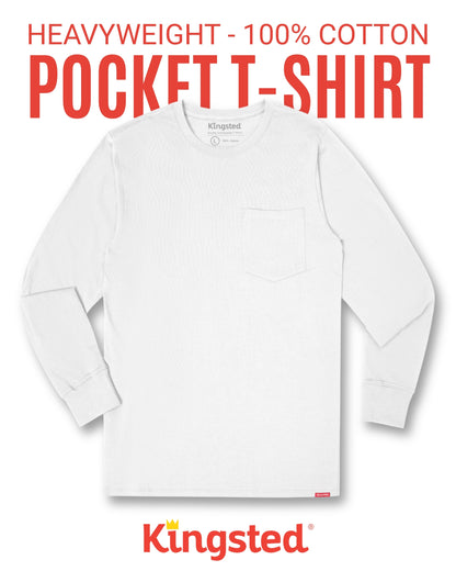 Long Sleeve Pocket T-Shirts Multipack (Everyday 3-Pack) - Kingsted