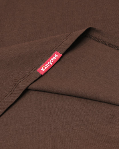 Short Sleeve Pocket T-Shirts (Brown) - Kingsted