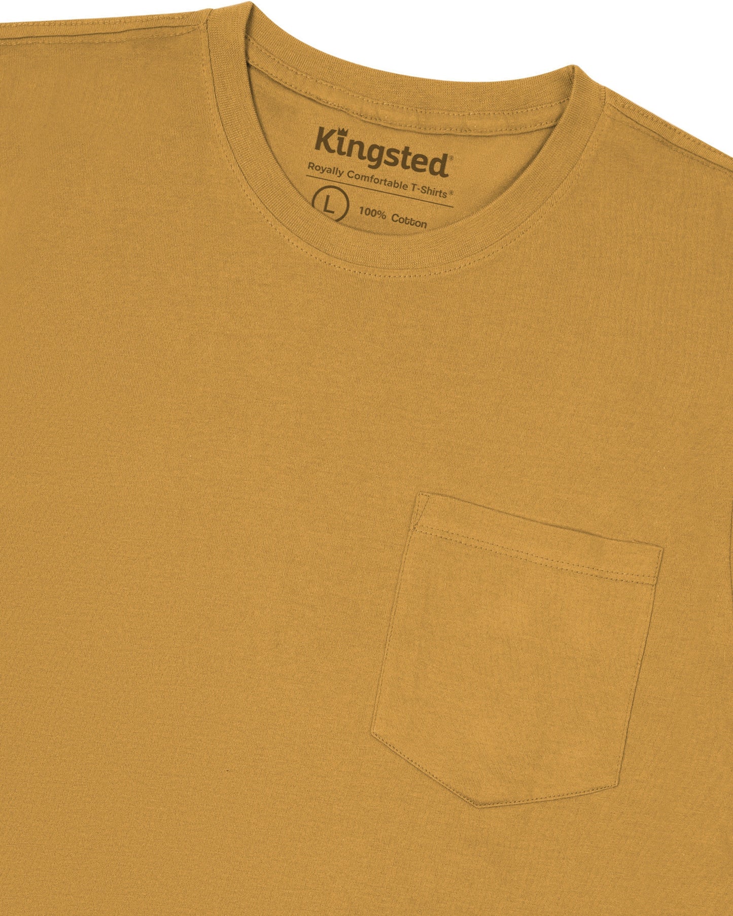 Short Sleeve Pocket T-Shirts (Mustard) - Kingsted